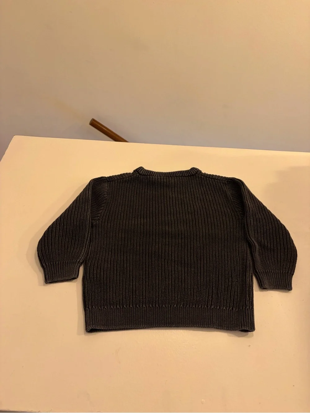 Zara Kids Boys Charcoal Ribbed Knit Sweater 2Y 92 cm